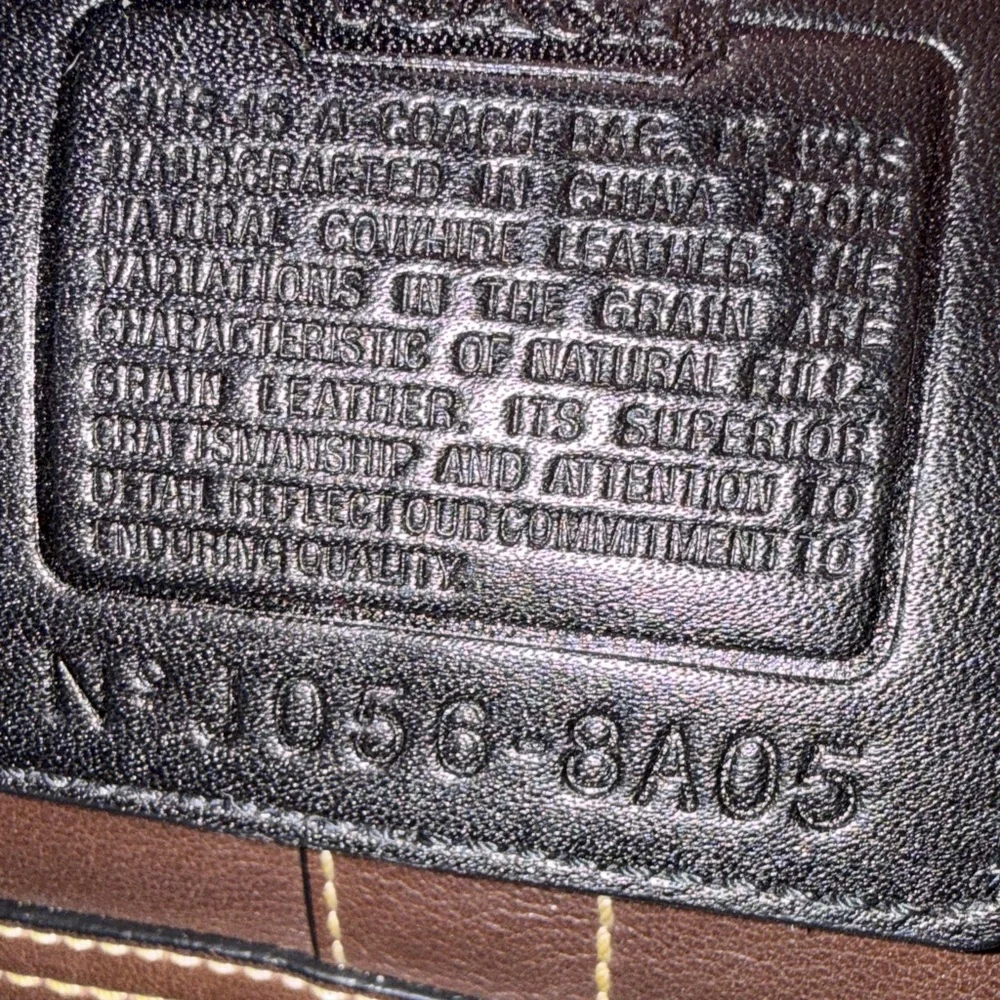 Coach Dark Brown Leather Shoulder Bag with Silver Hardware - Picture 9 of 16